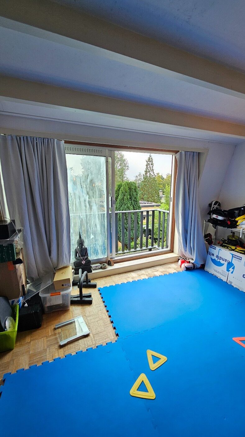 Before: the attic room with the old window